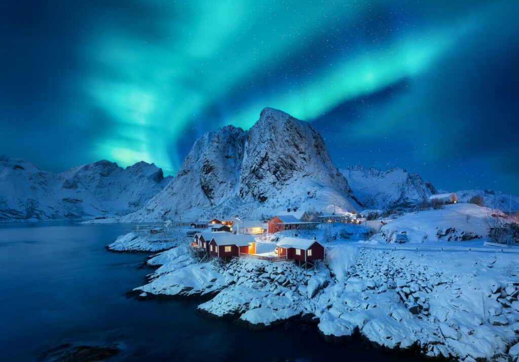 Aurores boréales aux îles Lofoten