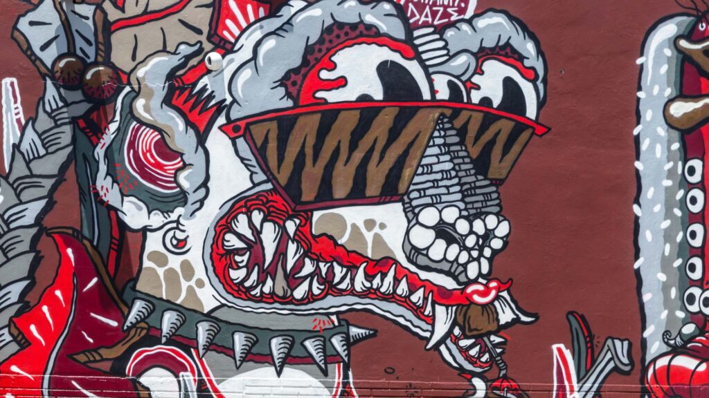 Graffiti dans la rue 